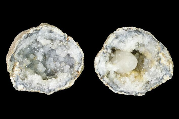 Keokuk Quartz Geode with Calcite Crystals - Iowa #144693
